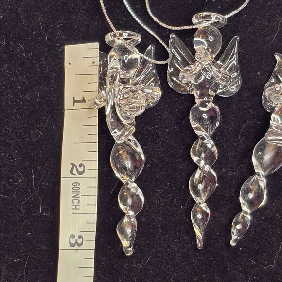 Lot Of 6 VTG Hand Blown Glass Angel Ornaments Musical Instruments - Picture 12 of 12